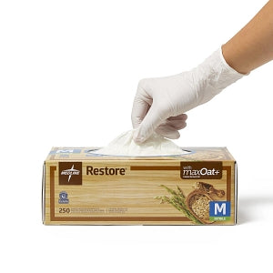 Medline Restore Nitrile Exam Gloves with Oatmeal Chemo Medium